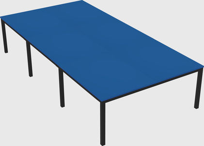 Shared rectangular desk