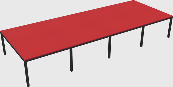 Shared rectangular desk