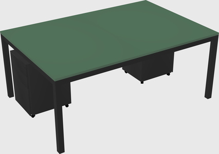 Shared rectangular desk