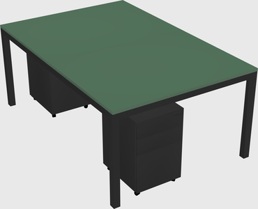 Shared rectangular desk