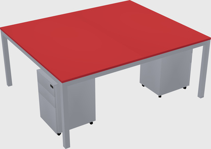 Shared rectangular desk