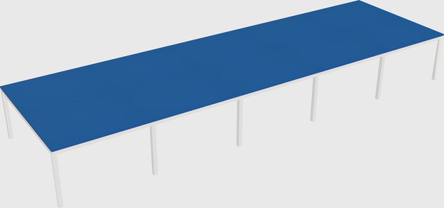 Shared rectangular desk