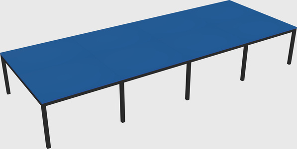 Shared rectangular desk