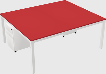 Shared rectangular desk