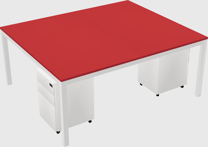 Shared rectangular desk