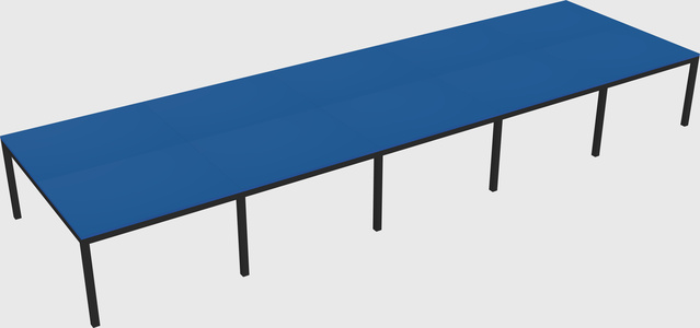 Shared rectangular desk