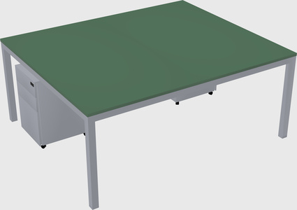 Shared rectangular desk