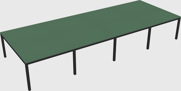 Shared rectangular desk