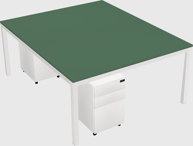 Shared rectangular desk