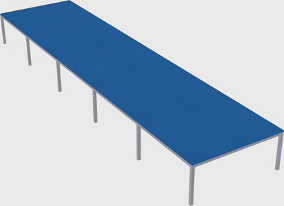 Shared rectangular desk