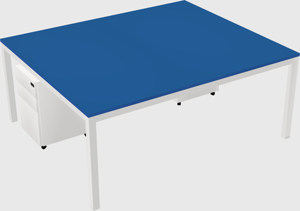 Shared rectangular desk