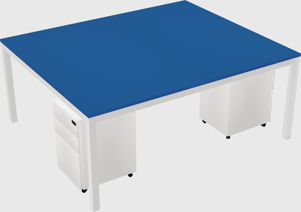 Shared rectangular desk