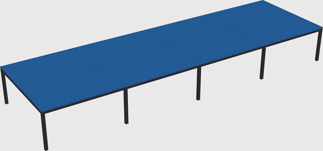 Shared rectangular desk