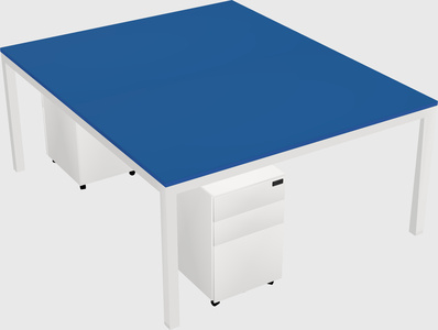 Shared rectangular desk