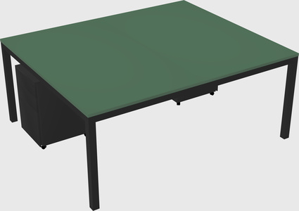 Shared rectangular desk