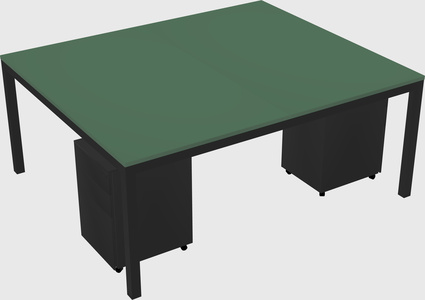 Shared rectangular desk