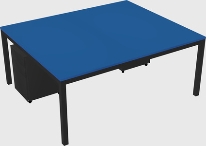 Shared rectangular desk