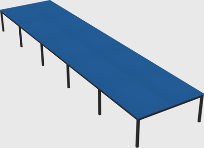 Shared rectangular desk