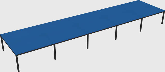 Shared rectangular desk