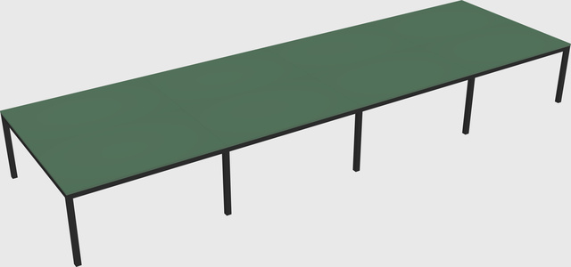 Shared rectangular desk