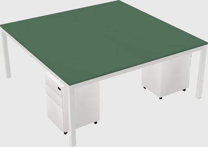 Shared rectangular desk