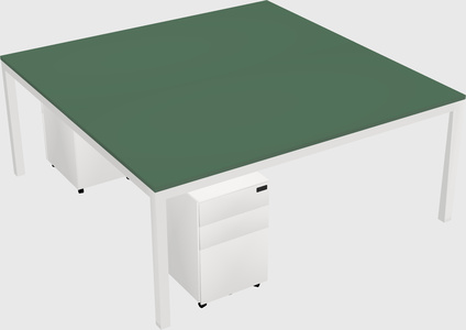 Shared rectangular desk