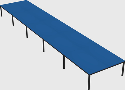 Shared rectangular desk