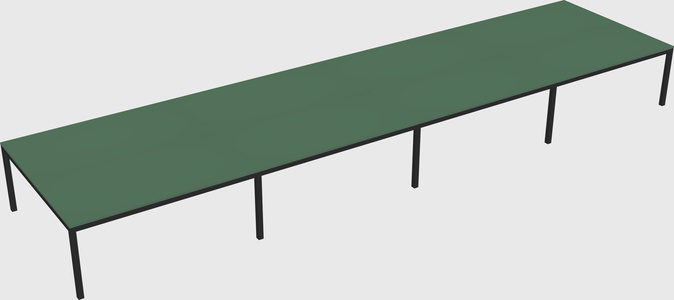 Shared rectangular desk
