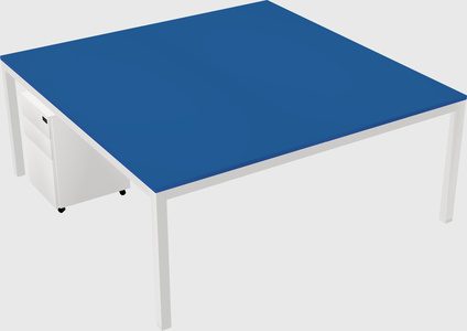 Shared rectangular desk