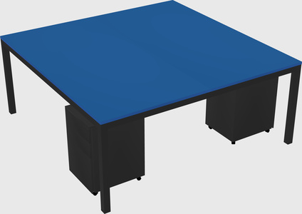 Shared rectangular desk