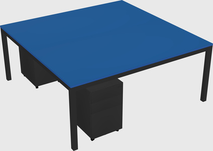 Shared rectangular desk