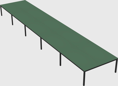 Shared rectangular desk