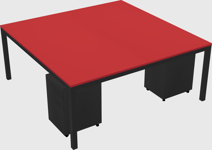 Shared rectangular desk