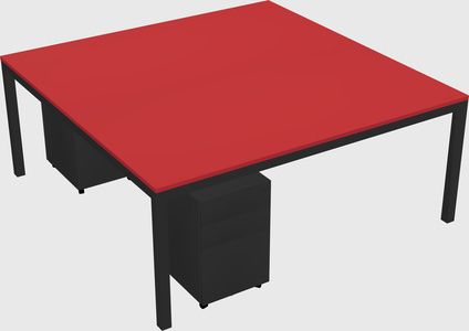 Shared rectangular desk