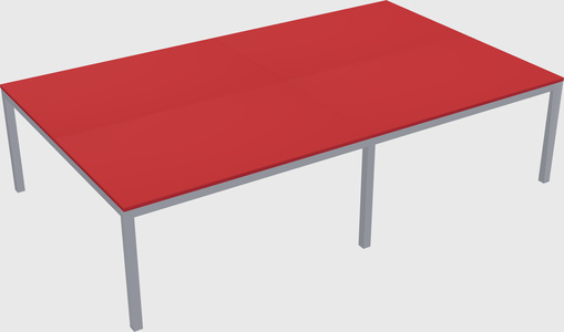 Shared rectangular desk
