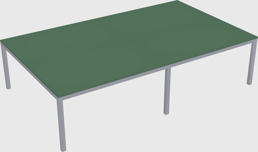 Shared rectangular desk