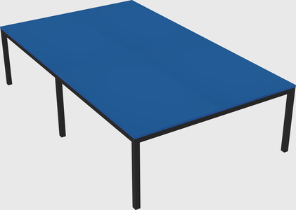 Shared rectangular desk