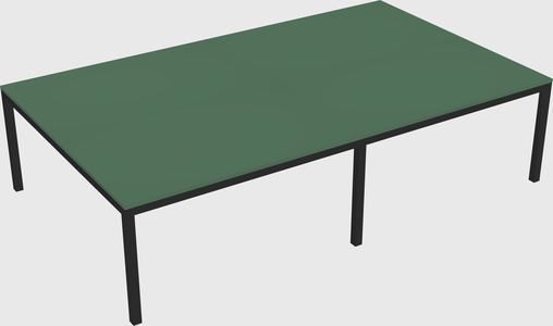 Shared rectangular desk