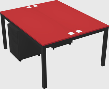 Shared rectangular desk