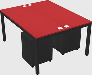 Shared rectangular desk