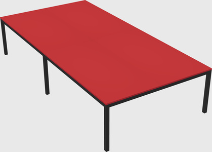 Shared rectangular desk