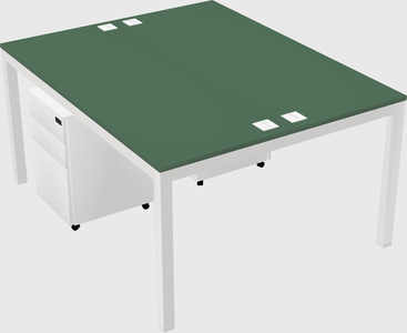 Shared rectangular desk
