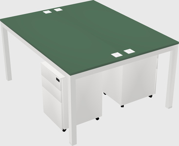 Shared rectangular desk