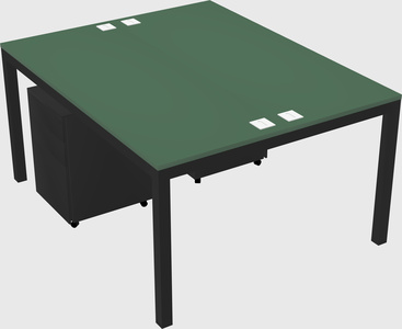 Shared rectangular desk