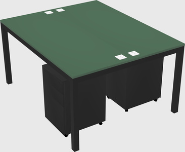 Shared rectangular desk