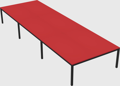 Shared rectangular desk