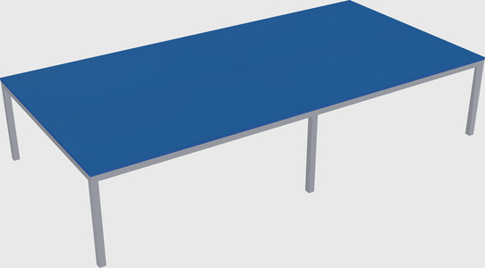 Shared rectangular desk