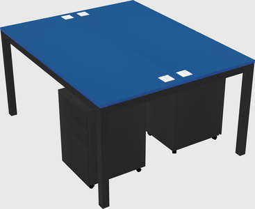 Shared rectangular desk