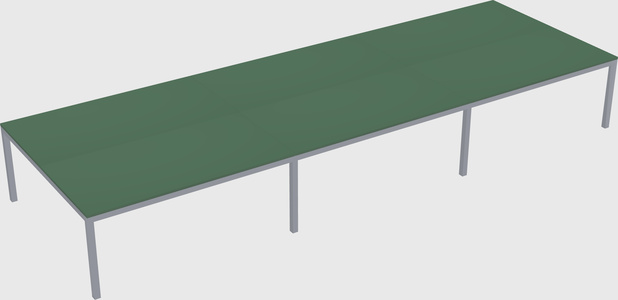 Shared rectangular desk