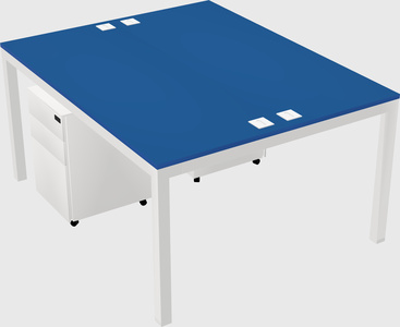 Shared rectangular desk